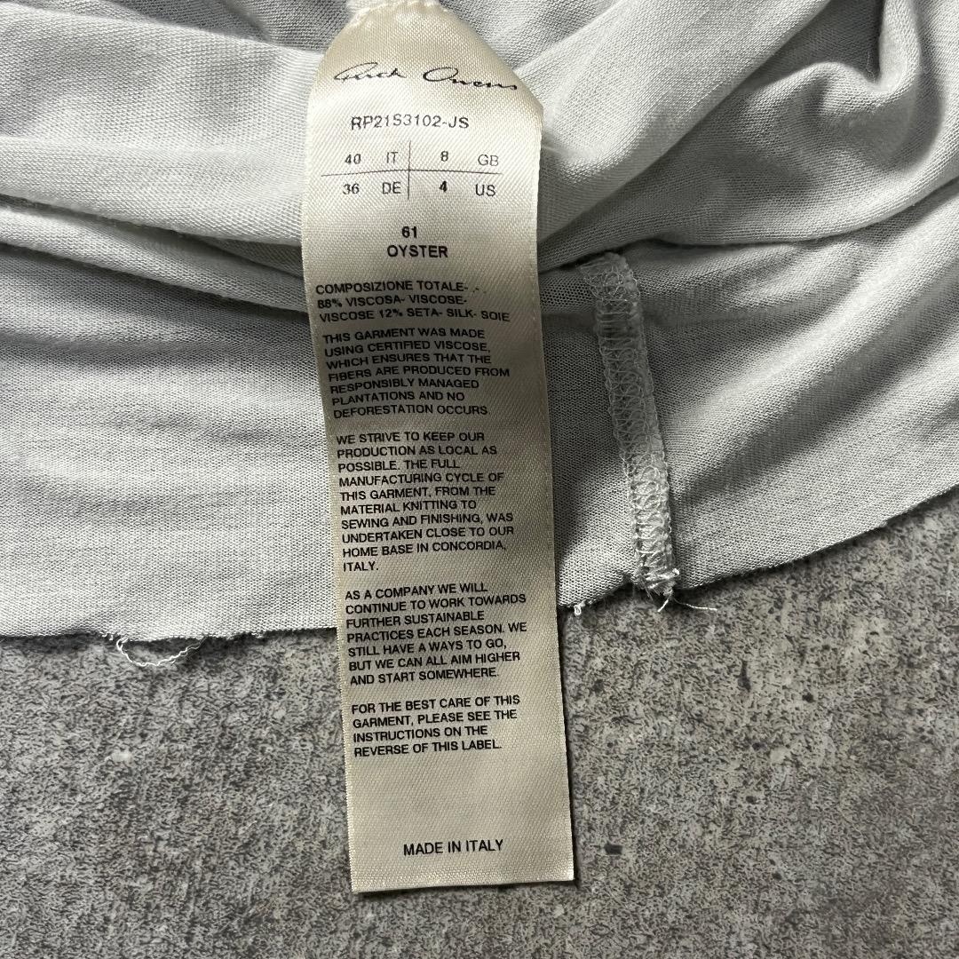 Rick Owens ノースリーブカットソー　レーヨンシルク　40 メンズS〜M