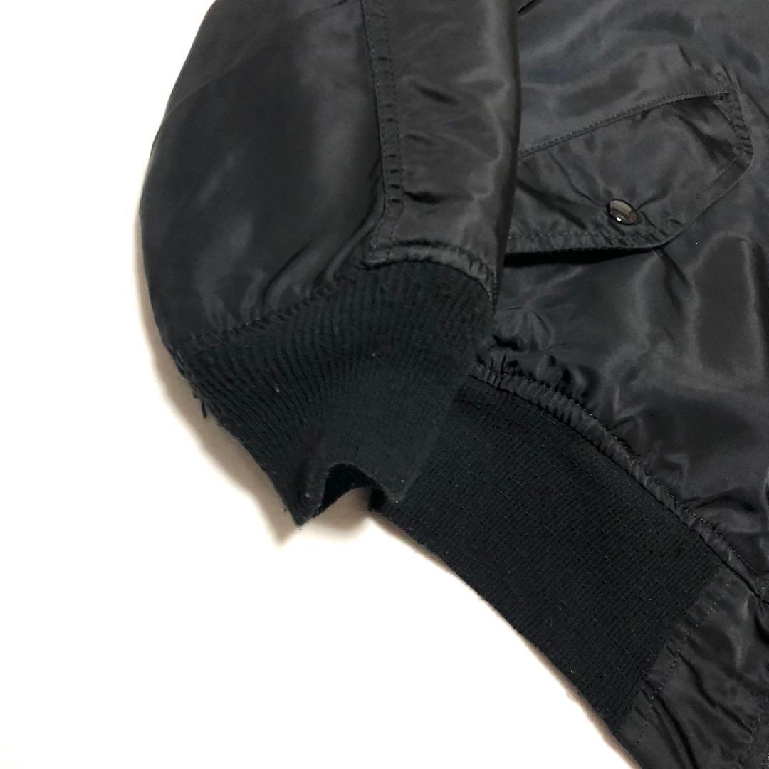 アルファ MA-1 M ブラック USA製 vintage 短丈 ショート丈