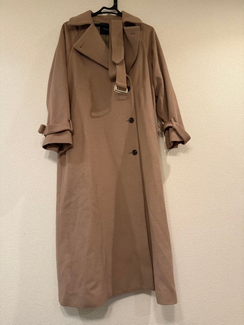 anuans ウールトレンチコート CAMELSサイズ