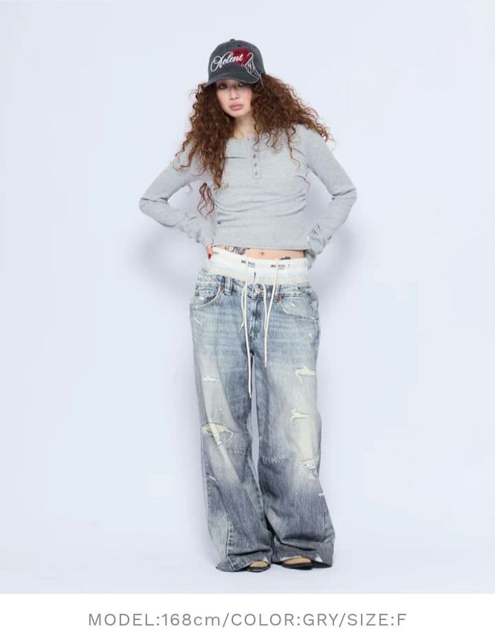 未使用タグ付き【ACLENT】 Printed Sweatpants グレー F