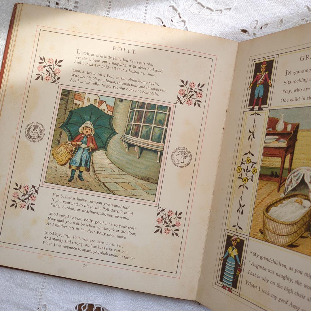 稀少1881年アンティーク絵本 児童書 洋書古書 ヴィクトリアン ヴィンテージ