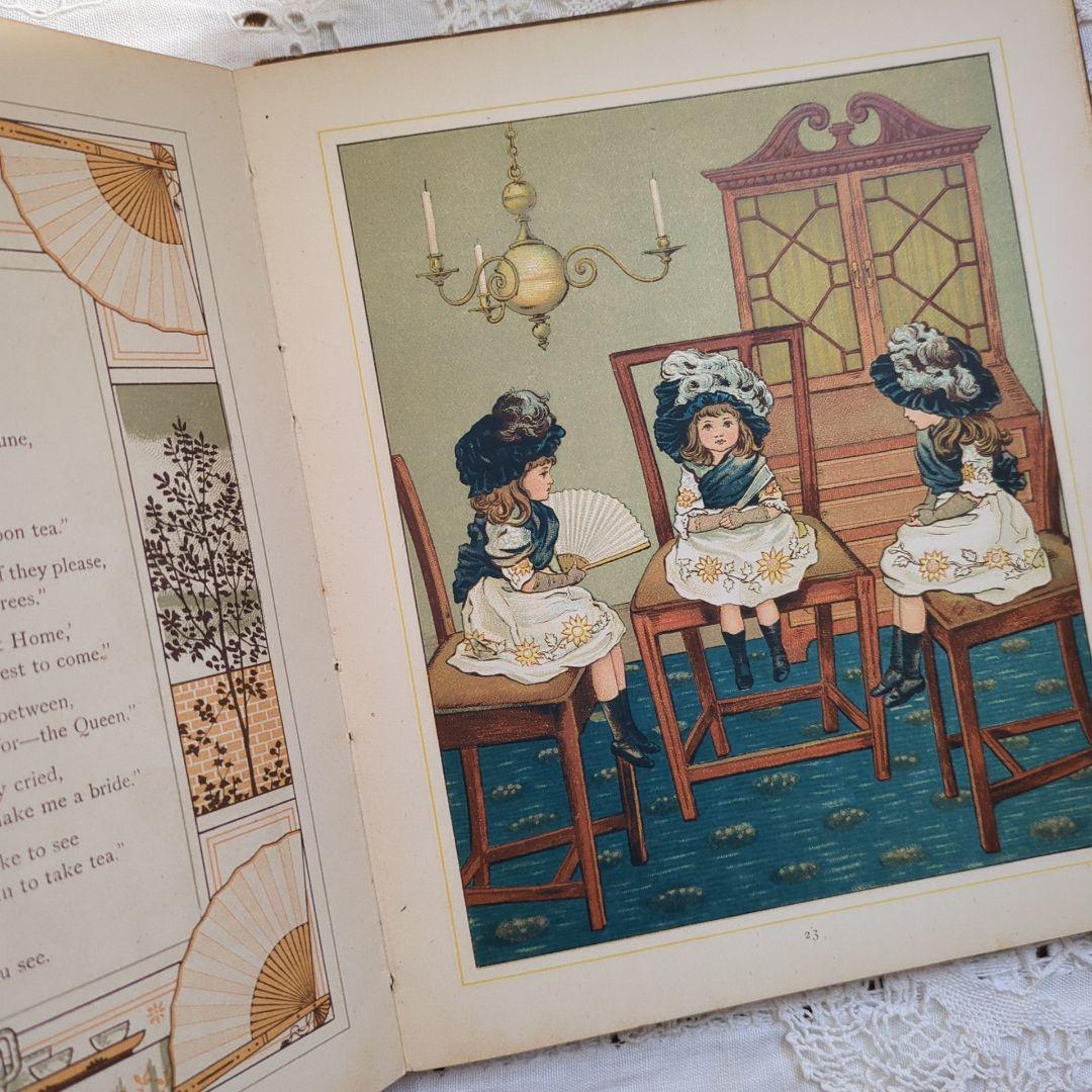 稀少1881年アンティーク絵本 児童書 洋書古書 ヴィクトリアン ヴィンテージ