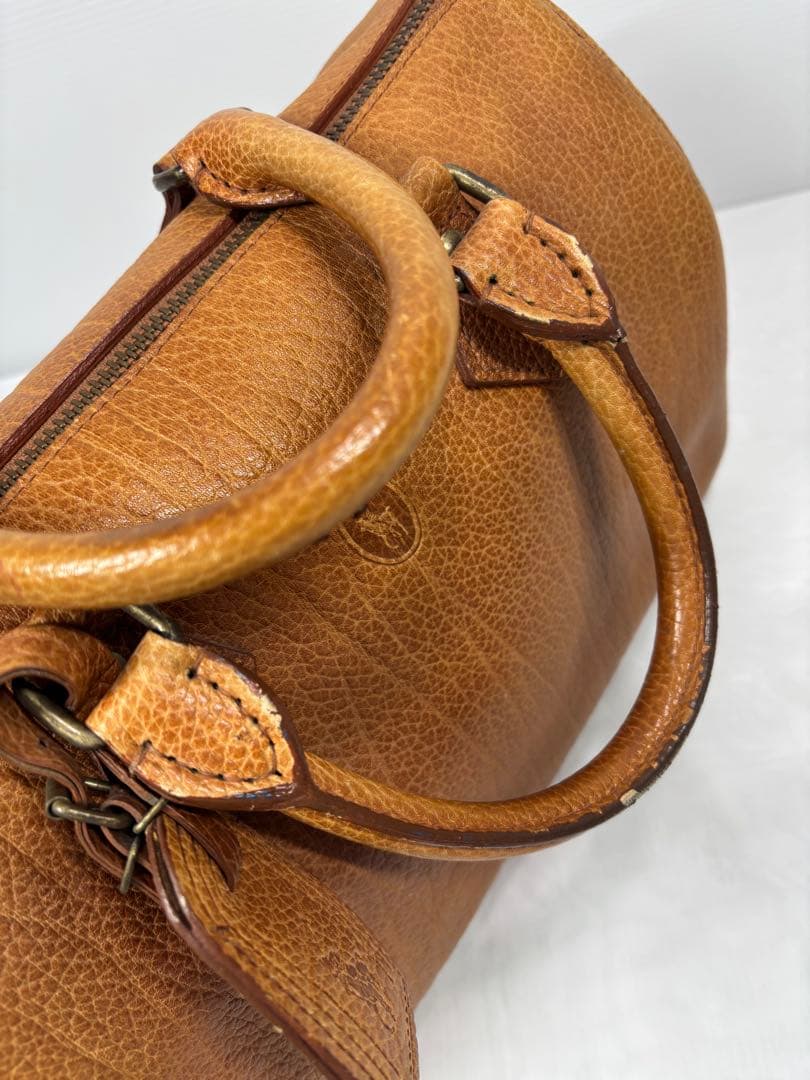 ラルフローレン（Ralph Lauren）レザー　ミニボストンバッグ　ブラウン