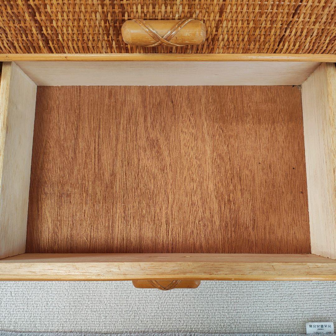 ラタン 籐 チェスト 5段 昭和レトロ 収納家具