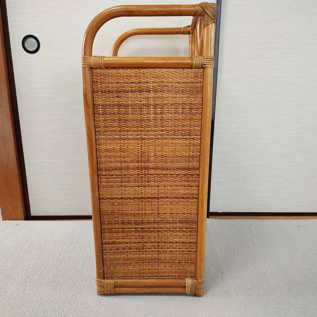 ラタン 籐 チェスト 5段 昭和レトロ 収納家具