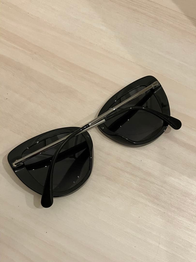 極美品　CHANEL シャネル　ココマーク　キャットアイ　サングラス　ブラック
