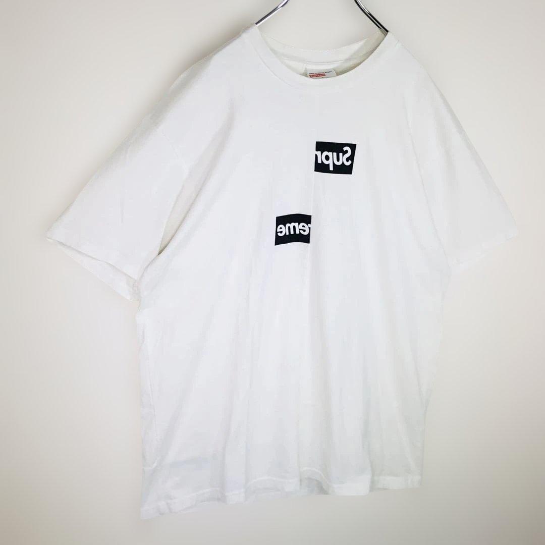 【名作コラボ】シュプリーム コムデギャルソン スプリット ボックスロゴ Tシャツ