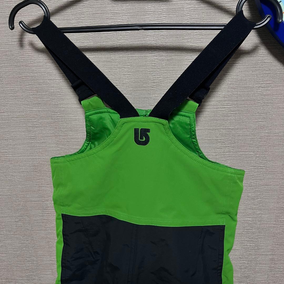 美品 BURTON バートン キッズ スノー ウェア ビブ グリーン 4T