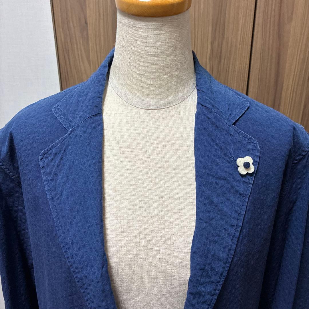 レア品　ラルディーニ　 LARDINIネイビー　シャツジャケット