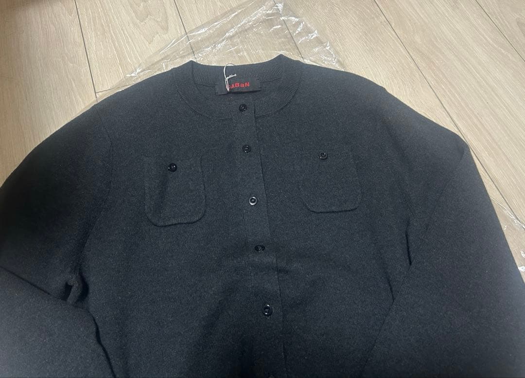 CABAN コットンカシミヤクルーネックカーディガン　チャコールグレー新品未使用