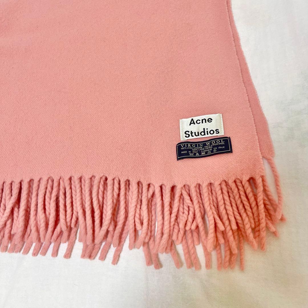 美品　Acne Studios ウール 100% ピンク　ストール　マフラー