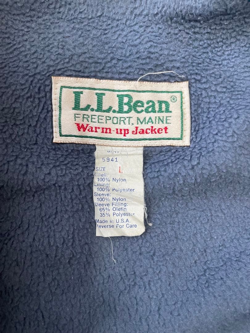 80’s L.L.Bean ウォームアップジャケット　Made in U.S.A
