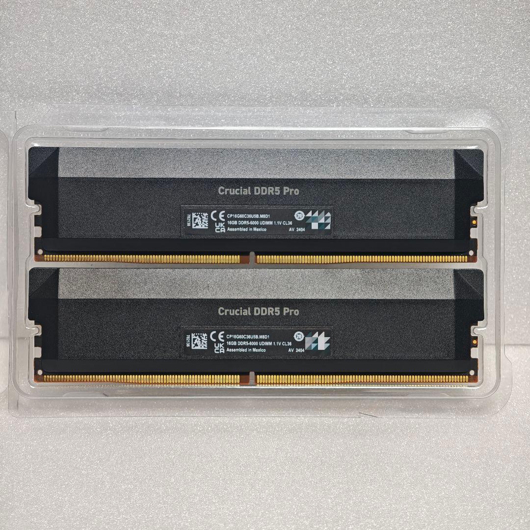 デ*所様 Crucial Pro メモリ DDR5-6000 合計32GB 16