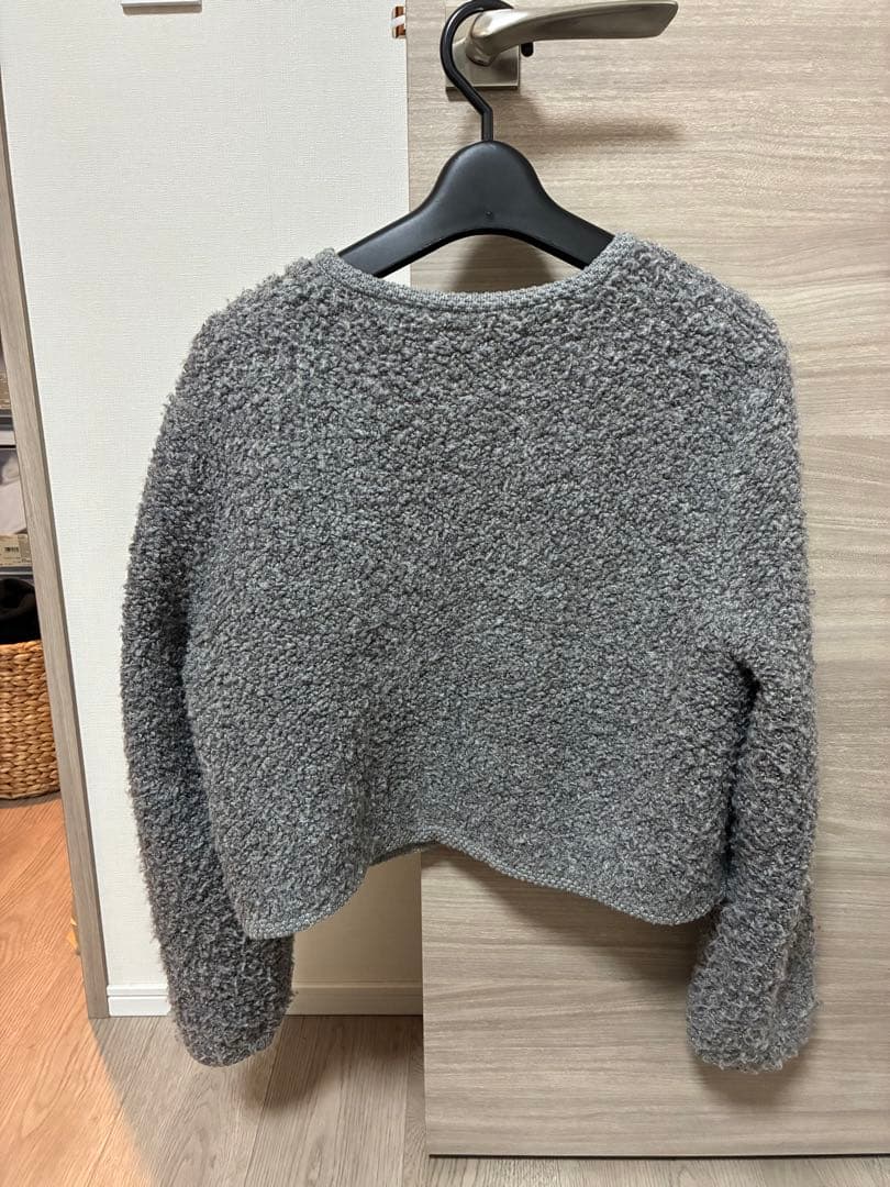 MACPHEE　ムートン クルーネックカーディガン