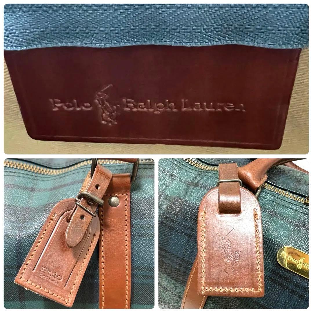 美品✨RALPH LAUREN ボストンバッグ 特大 ブラックウォッチ 2way