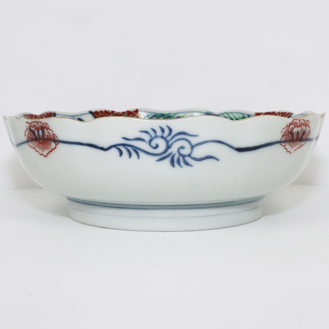 伊万里　膾皿 10客 染付 金彩 花鳥 山水