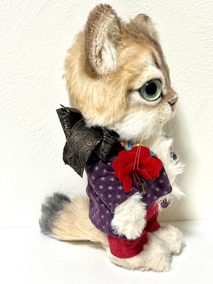 め*こ様 ネコ アートドール ぬいぐるみ 海外作家 テディベア