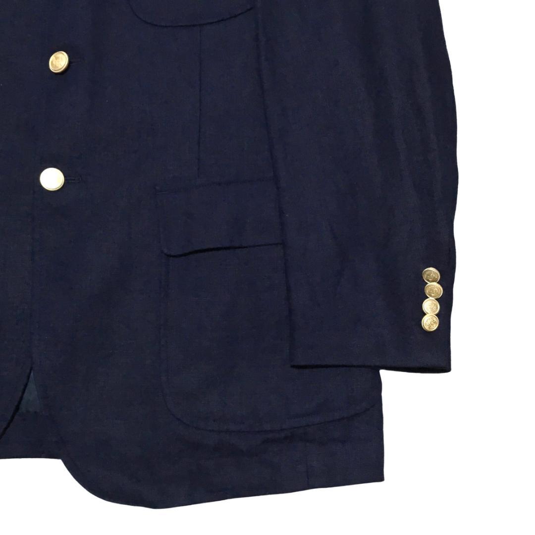 極美品 POLO RALPH LAUREN ポロラルフローレン リネン紺ブレザー