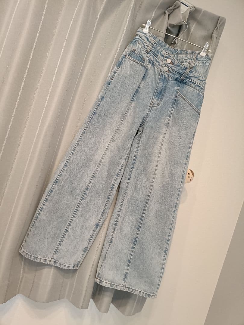 FRAY I.D アシメダブルウエストワイドデニムパンツ 0