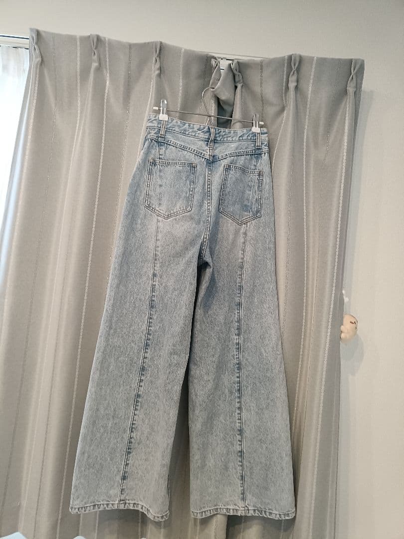 FRAY I.D アシメダブルウエストワイドデニムパンツ 0