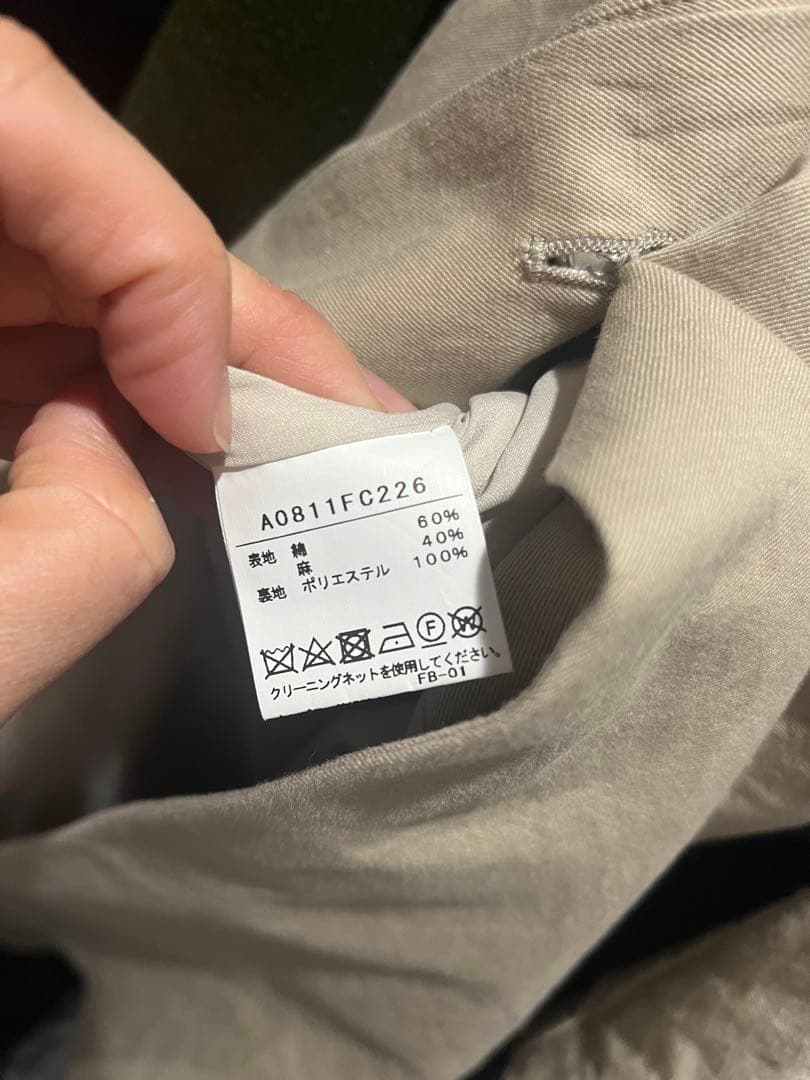 THIRD MAGAZINE サードマガジン　リボンコート　ノーカラーコート