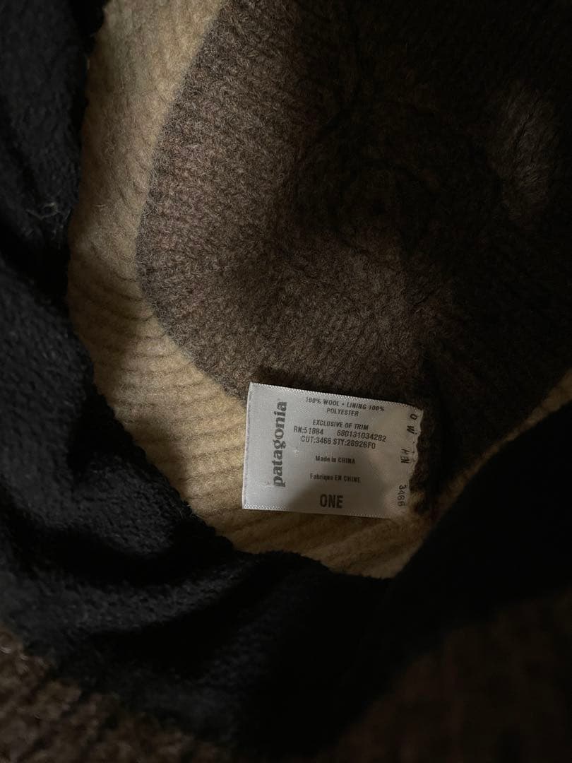 patagonia ラブルビーニーキャップ　ニット帽 ブラウン×ベージュ　美品