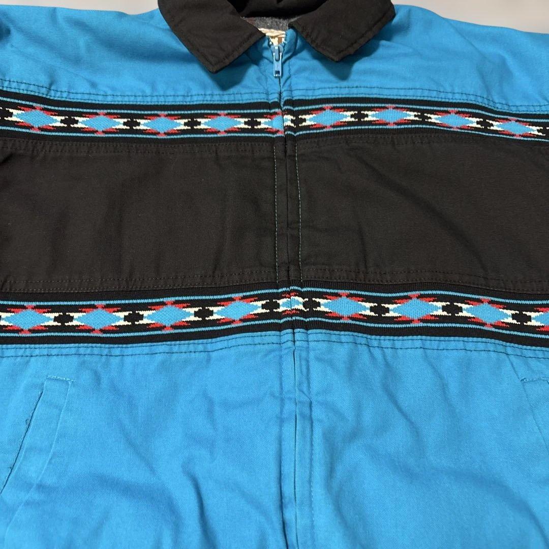 80S WESTERN FRONTIER USA製　両面柄ブルゾン　L