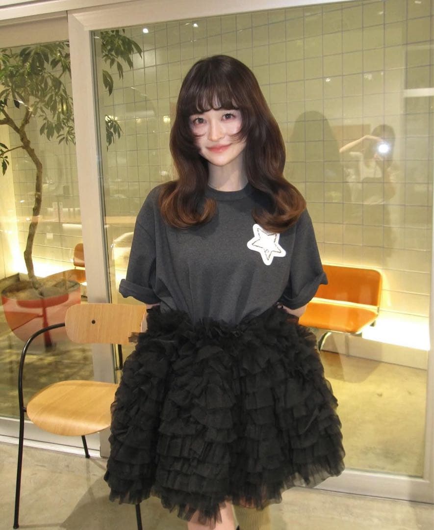 【即時発送】B. STAR TEE グレー F Bibiy