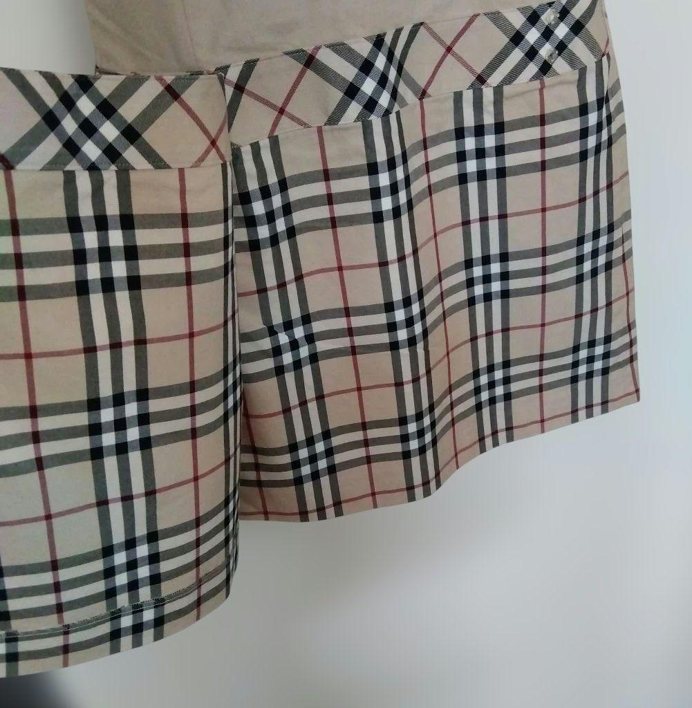 BURBERRY ノースリーブ ノバチェック柄 ドッキングワンピース　40