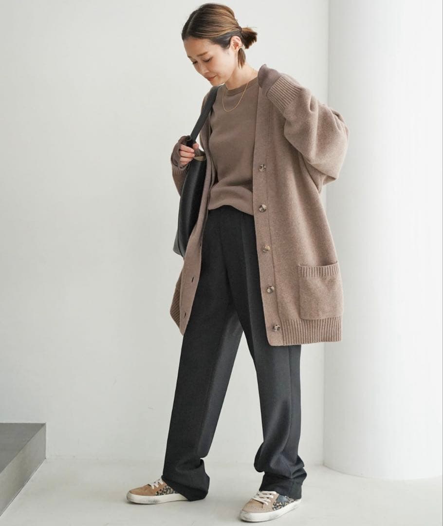 極美品！ドゥーズィエムクラス ウール カシミヤ Bigカーディガン ベージュ
