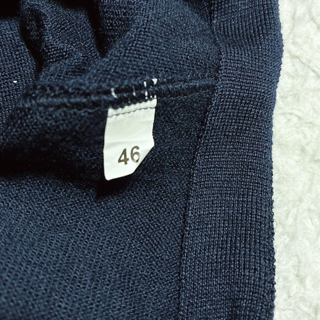良品⭐️グランサッソ　ウールベスト　ジレ　近年　ネイビー　サイズ46