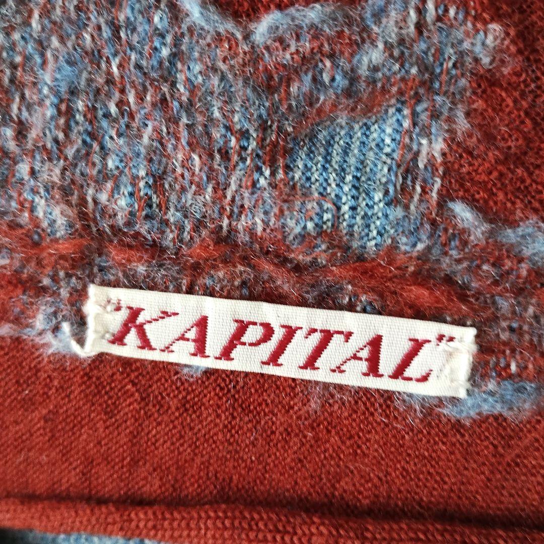 mii。KAPITAL キャピタル たこ唐草模様 ストール 縮絨ウール