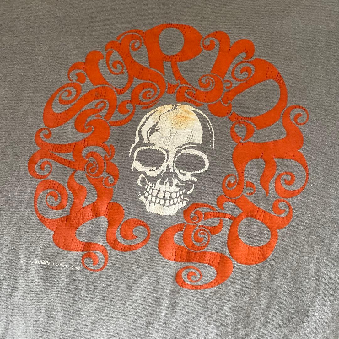 ワ*ン様 Easy Riders ビンテージスカルデザイン Tシャツ