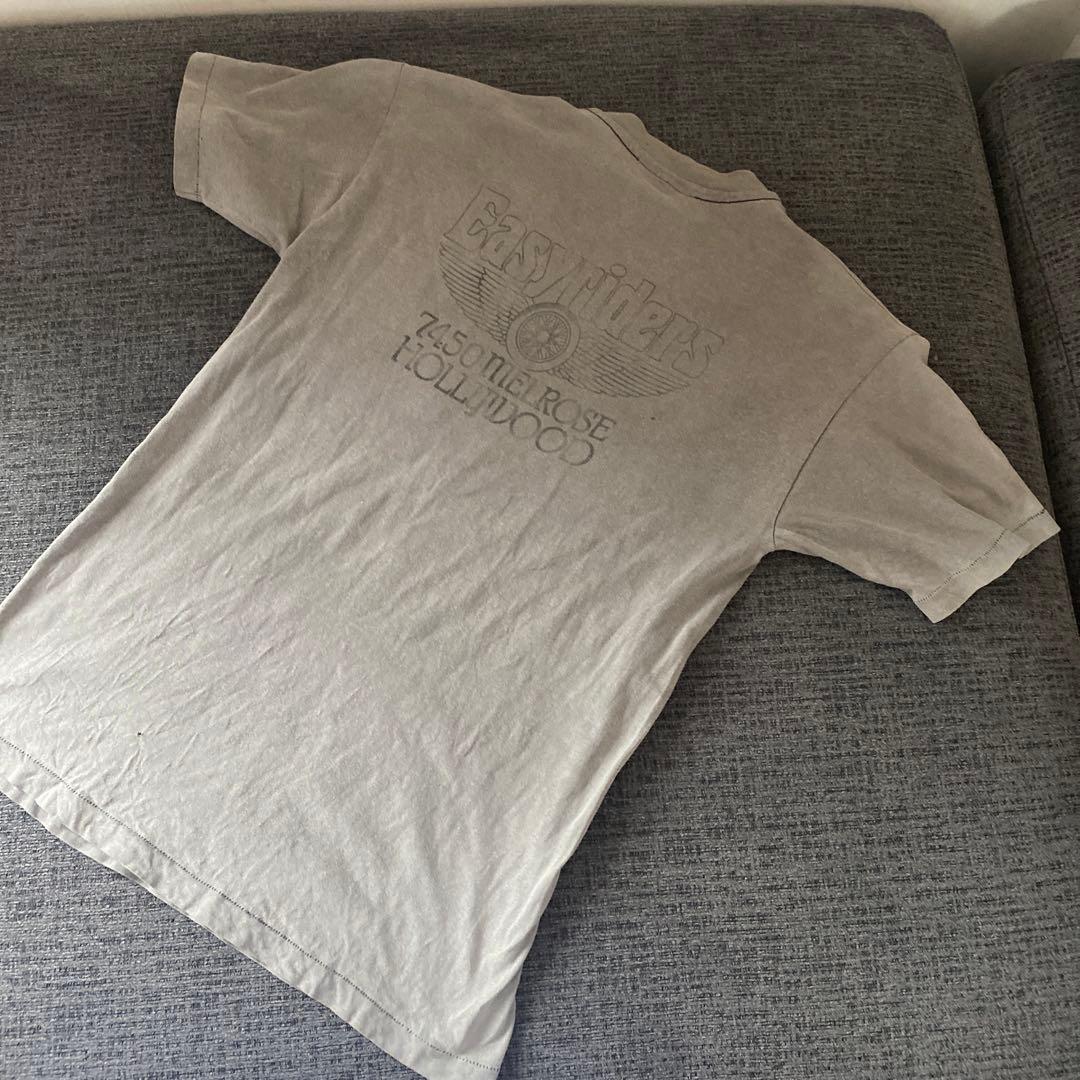 ワ*ン様 Easy Riders ビンテージスカルデザイン Tシャツ