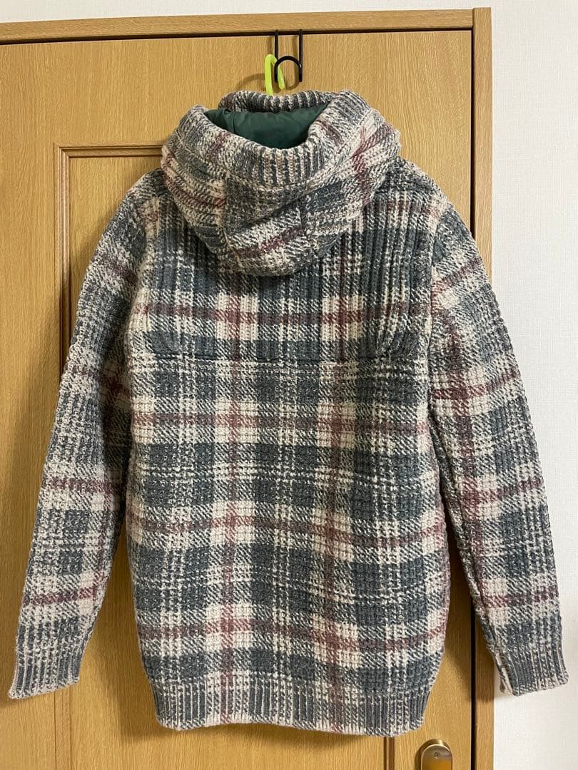 Bark メンズ チェック柄 ダッフルコート Sサイズ