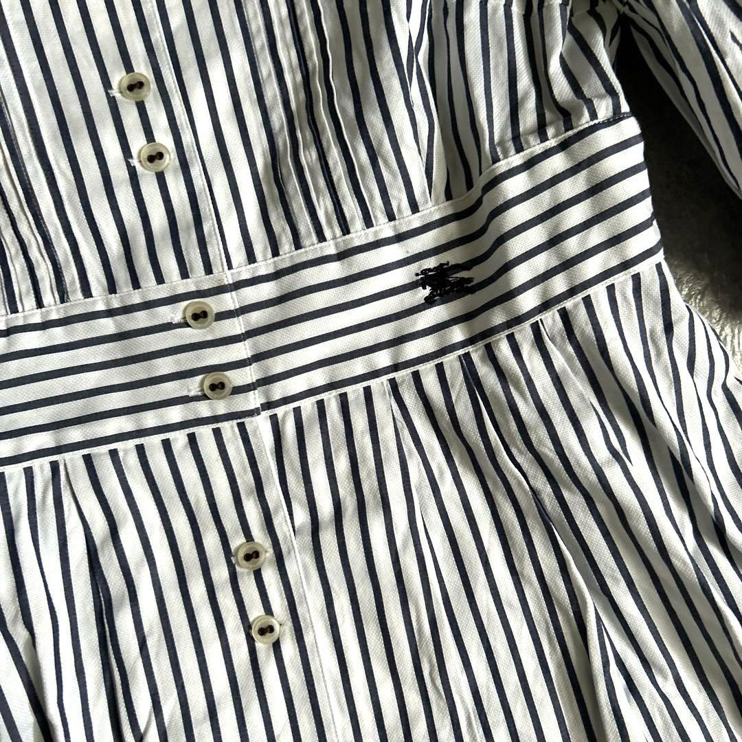 BURBERRYBLUE LABELストライプシャツワンピース三陽商会サイズ38