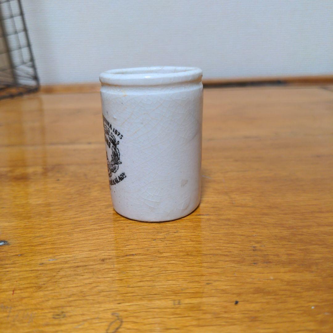 イギリスアンティーク珍品ミニチュアサイズのダンディーマーマレード陶器5.3cm