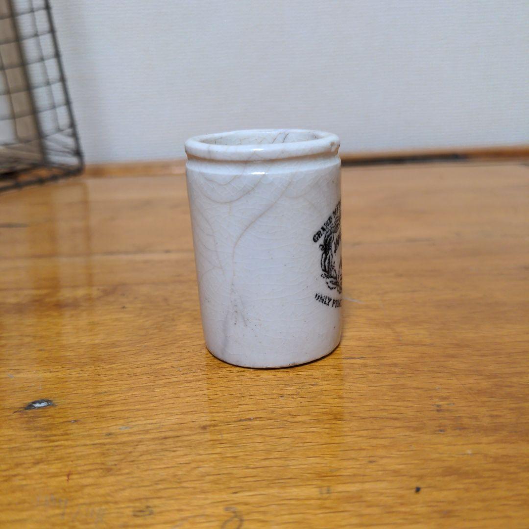 イギリスアンティーク珍品ミニチュアサイズのダンディーマーマレード陶器5.3cm