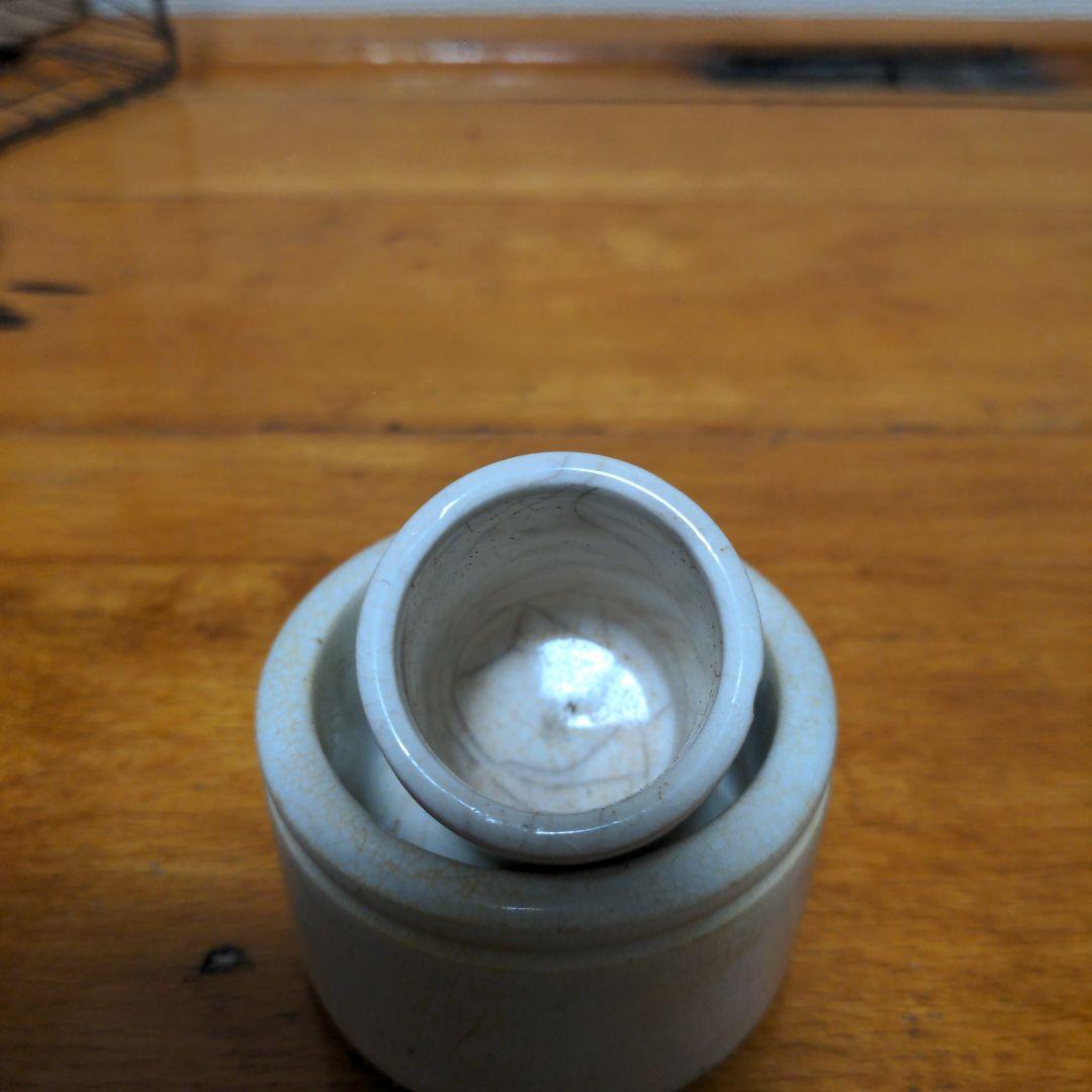 イギリスアンティーク珍品ミニチュアサイズのダンディーマーマレード陶器5.3cm