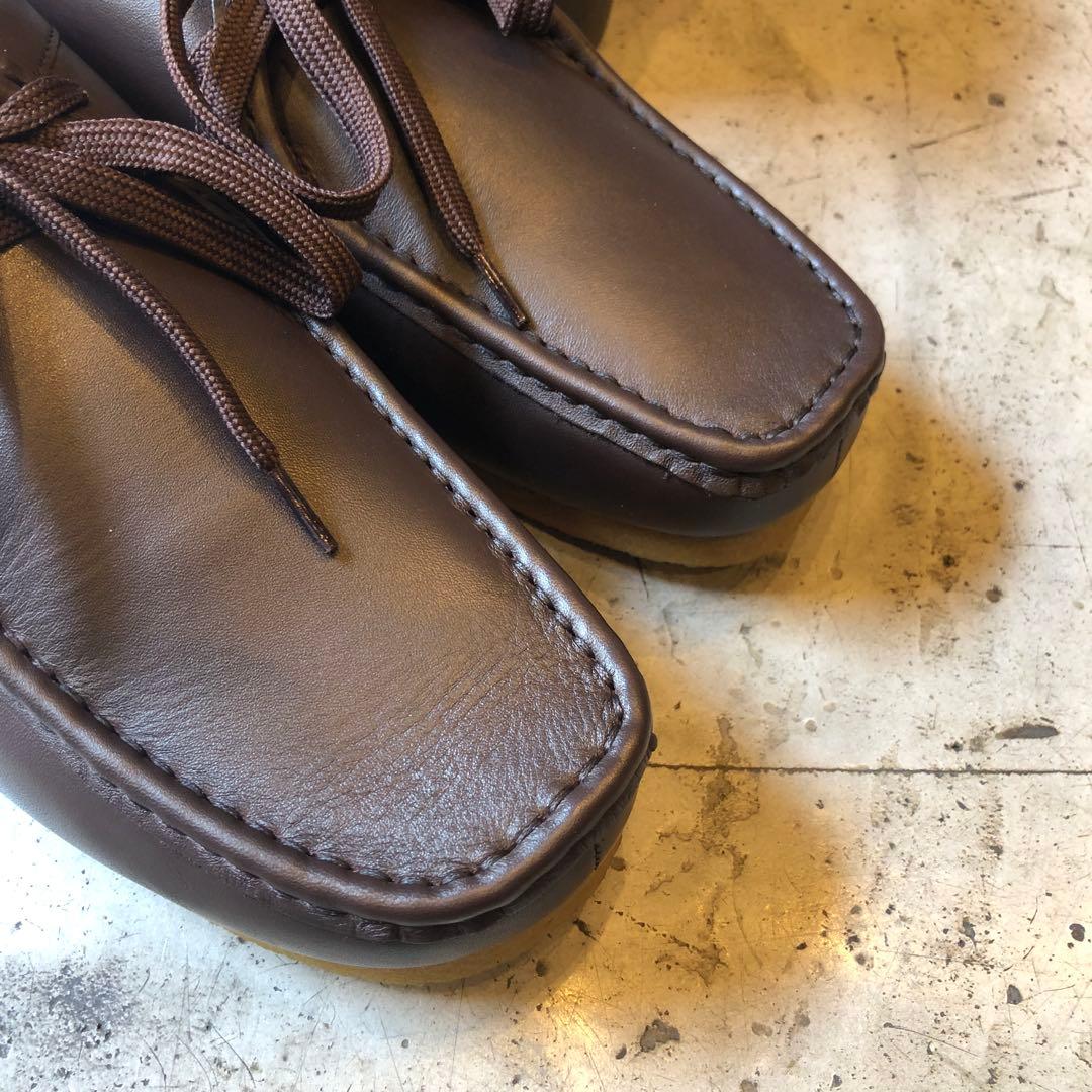 PlutoPlanetメンズ　ワラビー　ローカット　上質レザー　BRN 265