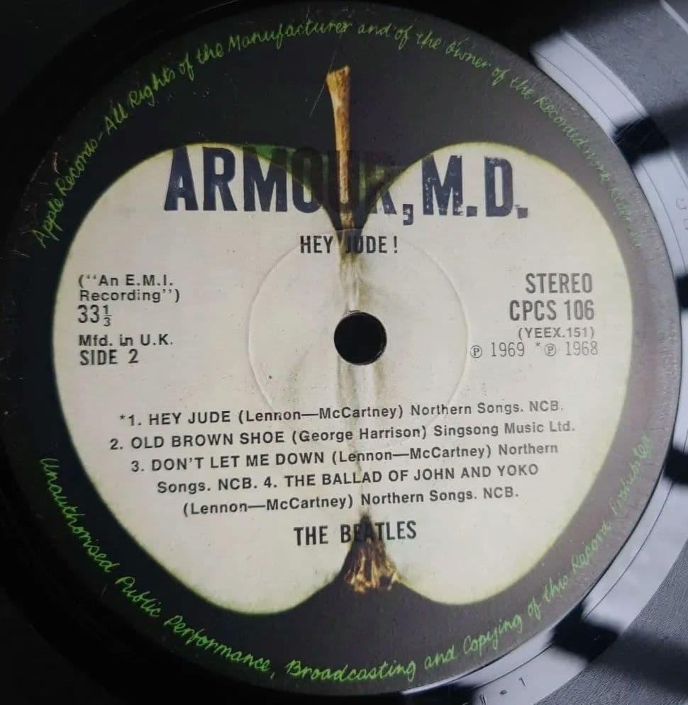 UK1st輸出盤The Beatles Hey Jude