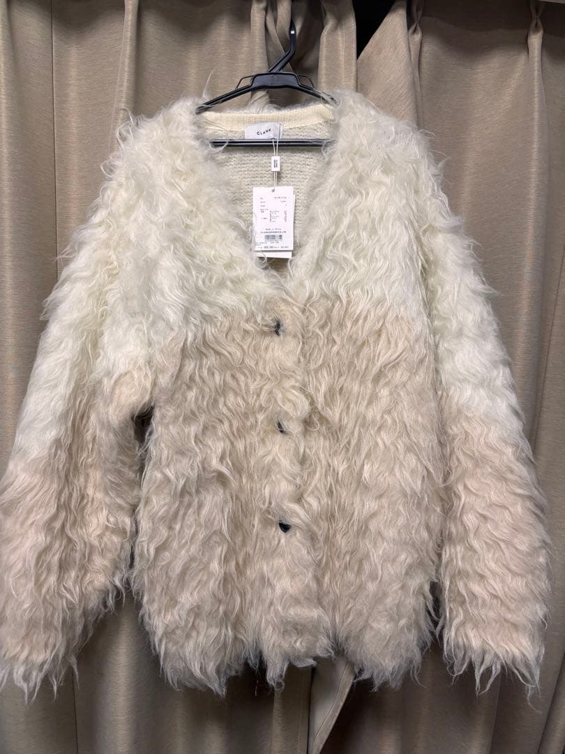 s*a様 CLANE BI COLOR SHAGGY KNIT CARDIGAN