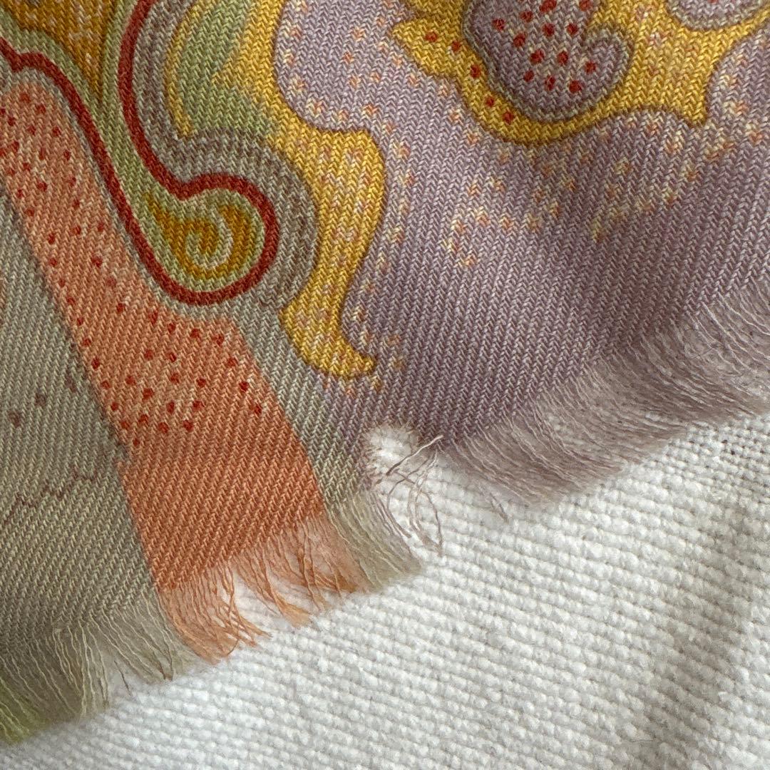 エトロ　ウール&シルク　ストール　ETRO ペイズリー　イタリア製　SILK 毛