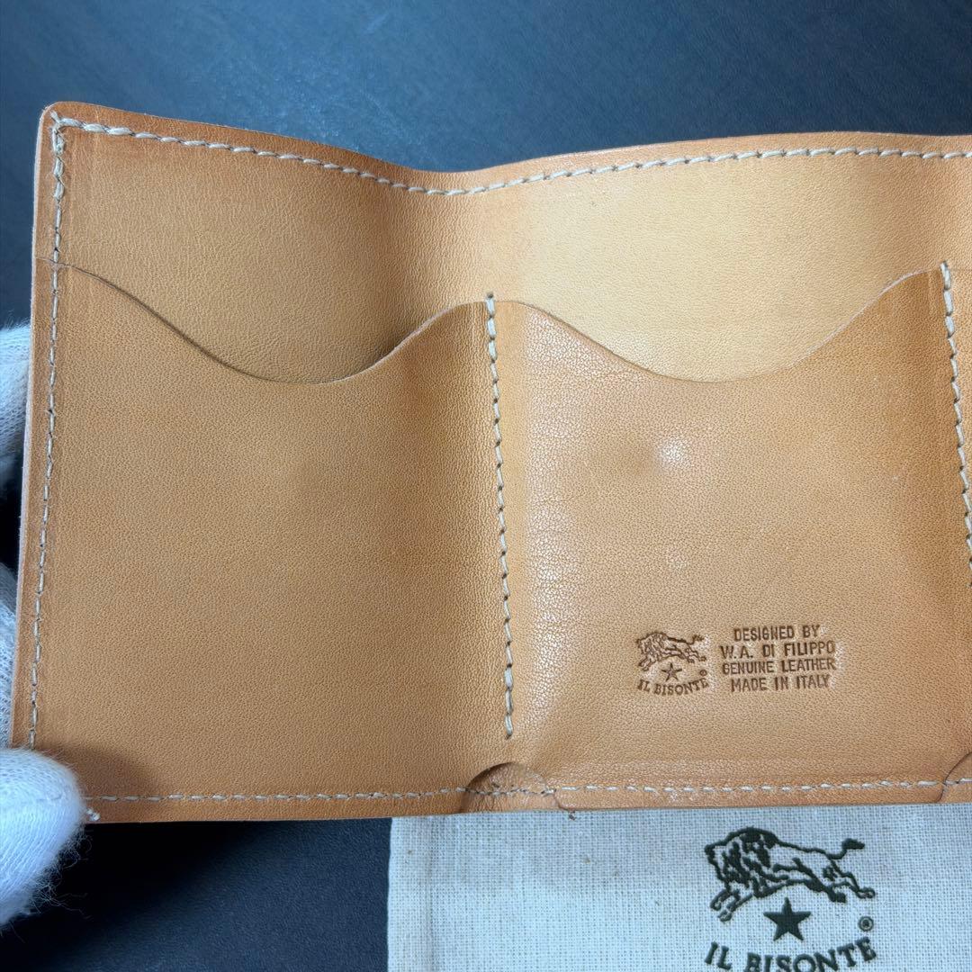 【新品未使用】イルビゾンテ 三つ折り 財布 ヌメ ナチュラル