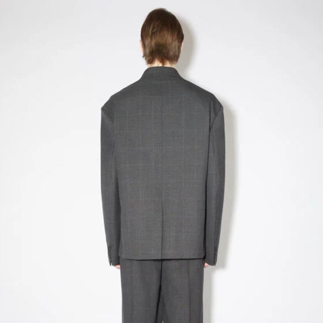 【hasu】Acne Studiosグレーダブルブレストチェックジャケット