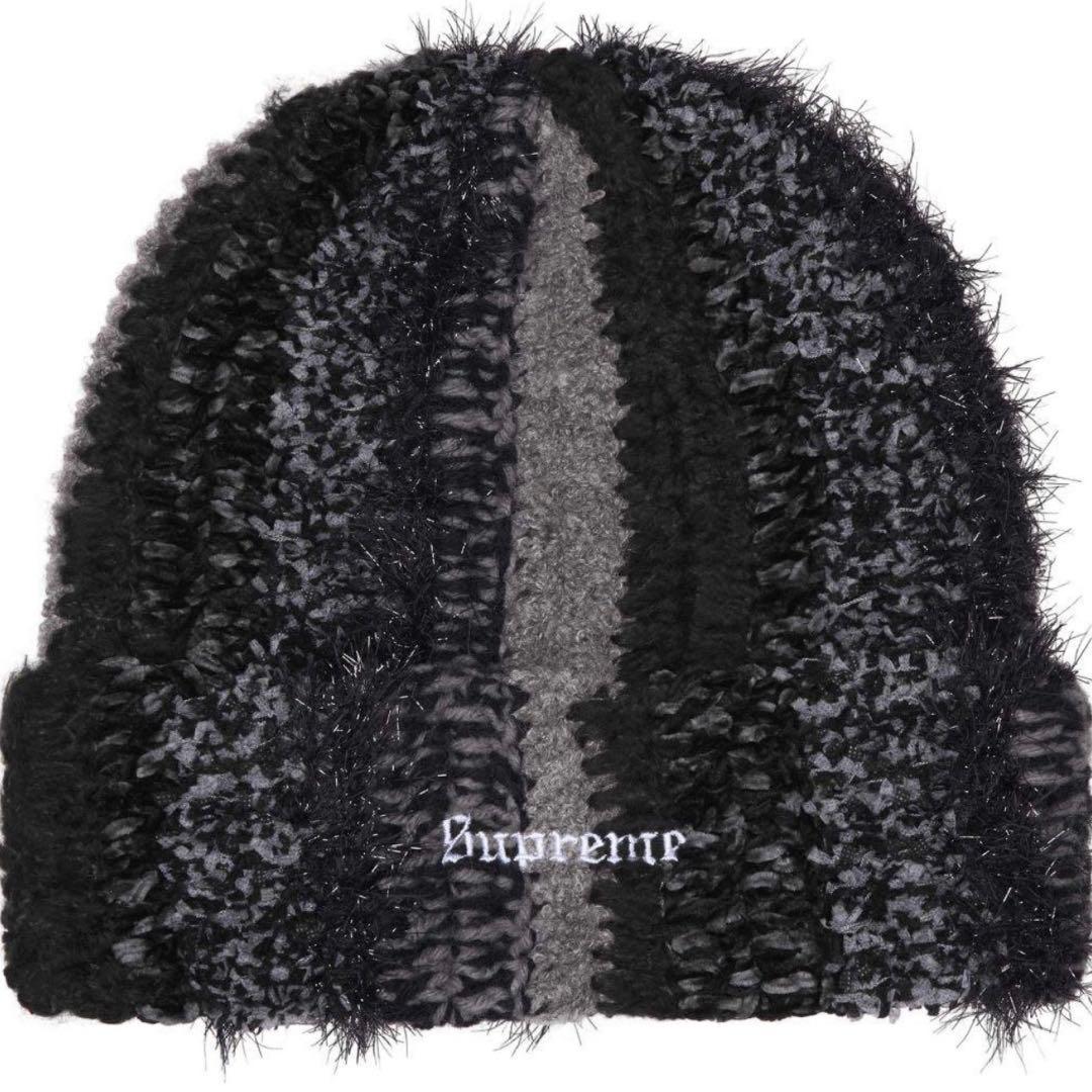 マ*ン様 Supreme Tinsel Stripe Beanie black