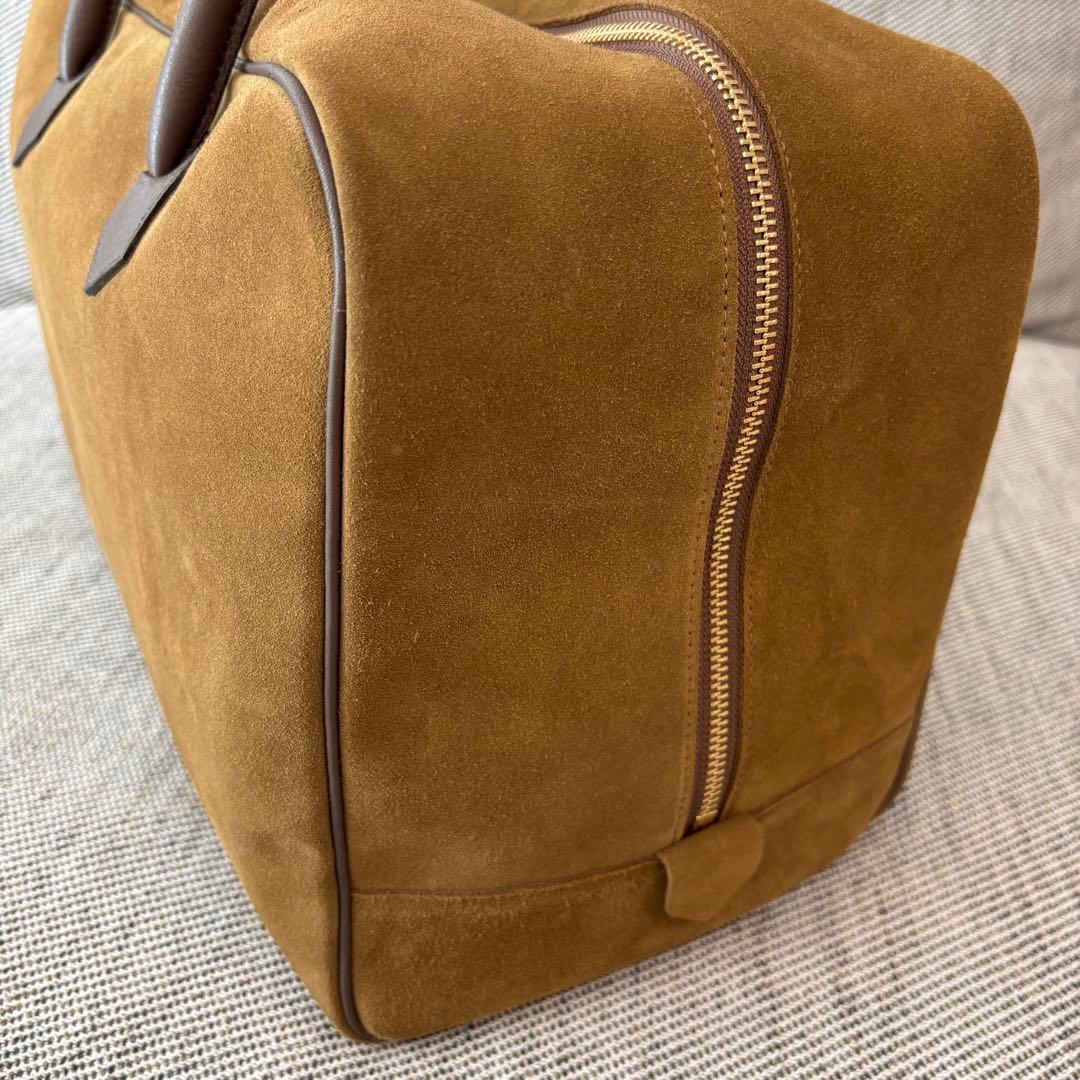 【美品】chiiiibagスウェードビッグボストンバッグ　キャメル