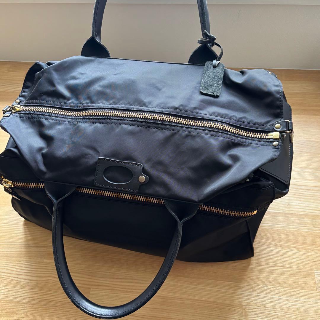 フェリージ　Felisi P3 ボストン　ナイロン　レザー　　黒　ショルダーつき