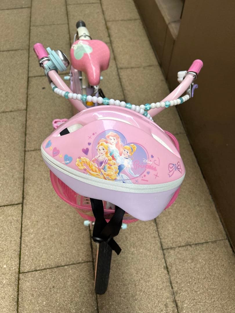 子供用自転車 プリンセスデザイン ヘルメット付き