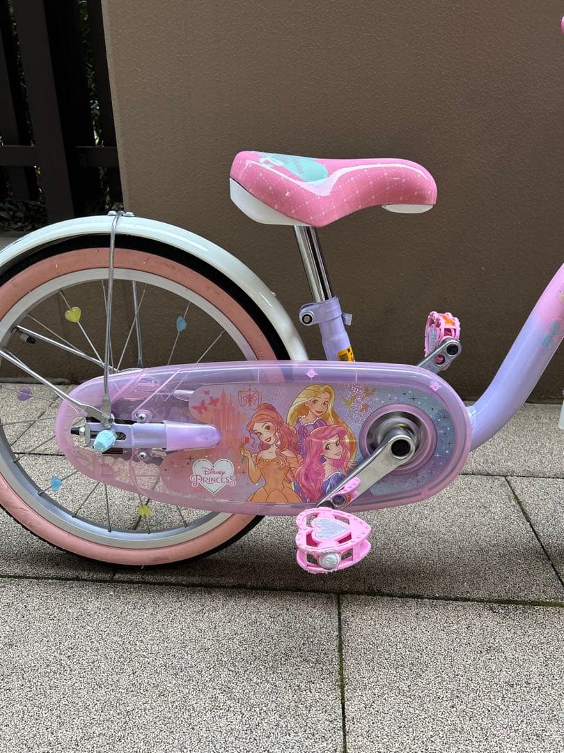 子供用自転車 プリンセスデザイン ヘルメット付き